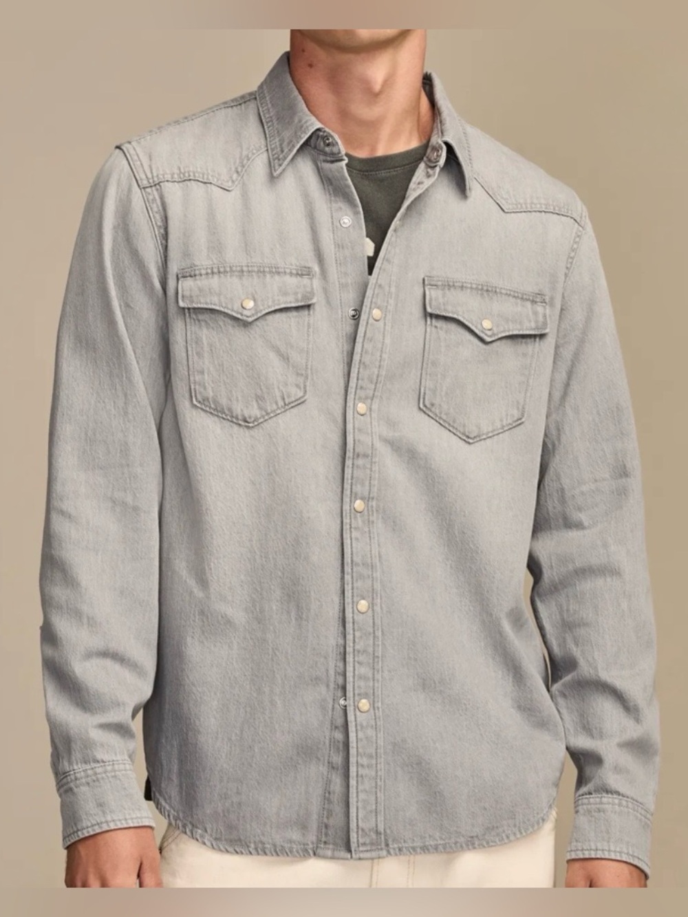 Lucky Brand Denim Western Shirt, size XL